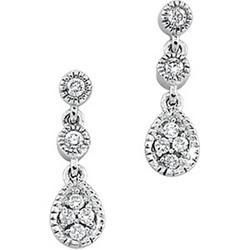 14K White Gold Diamond Earringswhite 