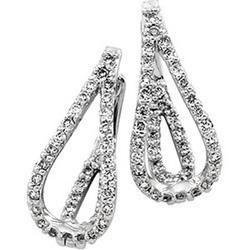 14K White Gold Diamond Earringswhite 