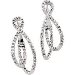 14K White Gold Diamond Earringswhite 