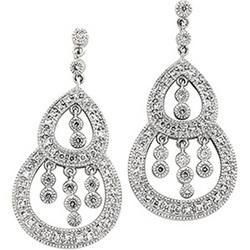14K White Gold Diamond Earringswhite 