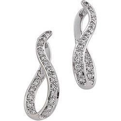 14K White Gold Diamond Earringswhite 
