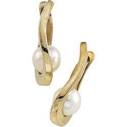 14K Yellow Gold Pearl Earringsyellow 