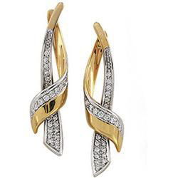 14K Yellow Gold Diamond Earringsyellow 