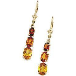14K Yellow Gold Citrine & Madeira Citrine Earringsyellow 