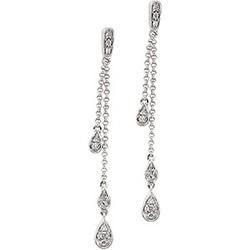 14K White Gold Diamond Earringswhite 