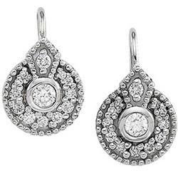 14K White Gold Diamond Earringswhite 