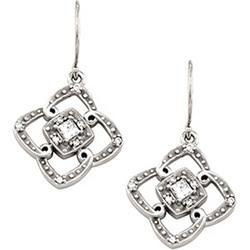 14K White Gold Diamond Earringswhite 