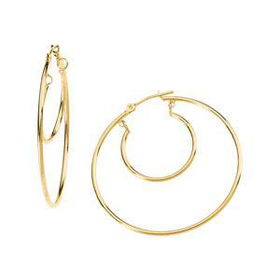 14K Yellow Gold Hoop Earringsyellow 