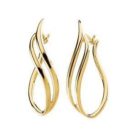 14K Yellow Gold Hoop Earringsyellow 