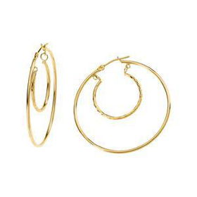 14K Yellow Gold Hoop Earringsyellow 