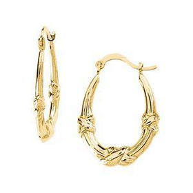 14K Yellow Gold Hoop Earringsyellow 