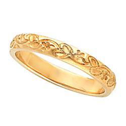 14K Yellow Gold Inside Round Band Ring - Size 9yellow 