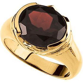14K Yellow Gold Mozambique Garnet & Diamond Ringyellow 