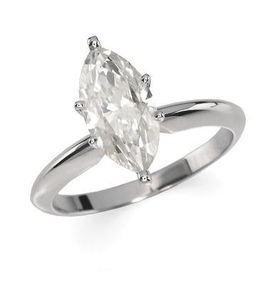 14K Yellow Gold Oval Created Moissanite Solitaire Ring - 2.00 ctwyellow 