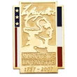 Yellow Plated Marquise De Lafayette Pin