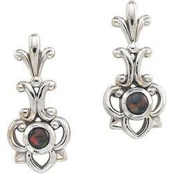 14K White Gold Gilson Black Opal Earringswhite 
