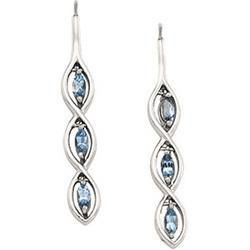 14K White Gold Aquamarine Earringswhite 