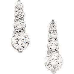 14K Yellow Gold Journey Diamond Earringsyellow 