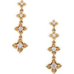 14K Yellow Gold Journey Diamond Earringsyellow 
