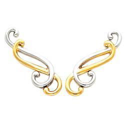 14K Two Tone Gold Ear Trimtwo 