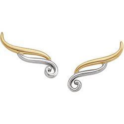 14K Two Tone Gold Ear Trimtwo 