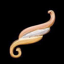 14K Three Tone Ear Trimtone 