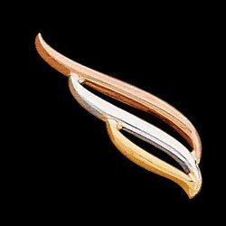14K Three Tone Ear Trimtone 