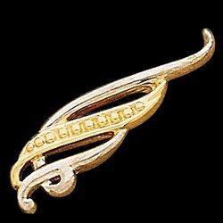 14K Two Tone Gold Ear Trimtwo 