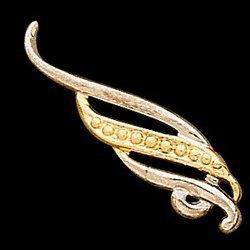 14K Two Tone Gold Ear Trimtwo 