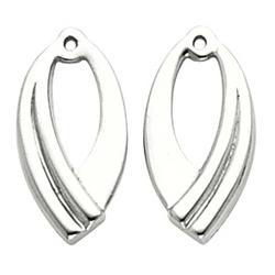 14K White Gold Earrings Jacketwhite 