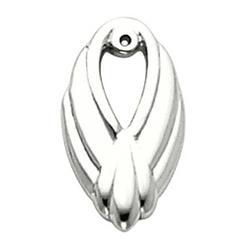 14K White Gold Earrings Jacketwhite 