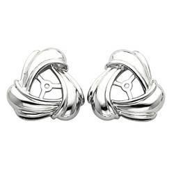 14K White Gold Earrings Jacketwhite 