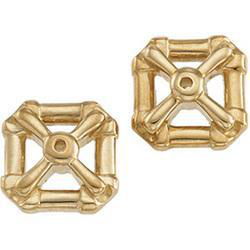 14K Yellow Gold Stud Earrings Jacketyellow 
