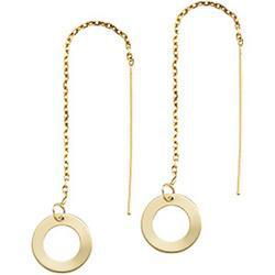 14K Yellow Gold Geometric Earrings Threaderyellow 
