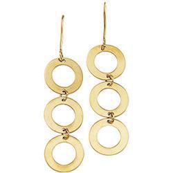 14K Yellow Gold Geometric Earringsyellow 