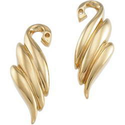 14K White Gold Earrings Jacketwhite 
