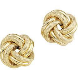 14K Yellow Gold Love Knot Earringsyellow 