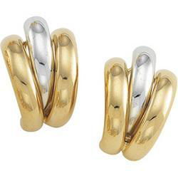14K Two Tone Gold Earringstwo 