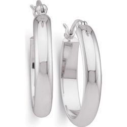 14K White Gold Hoop Earringswhite 