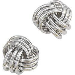 14K White Gold Knot Earringswhite 