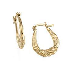 14K Yellow Gold Hoop Earringsyellow 
