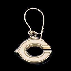 14K Yellow Gold Chicago Bears Dangle Earringsyellow 