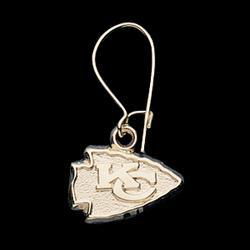 14K Yellow Gold Kansas City Chiefs Dangle Earringsyellow 