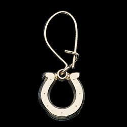 14K Yellow Gold Indianapolis Colts Dangle Earringsyellow 