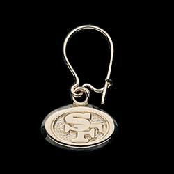 14K Yellow Gold San Francisco 49Ers Dangle Earringsyellow 