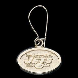 14K Yellow Gold New York Jets Dangle Earringsyellow 