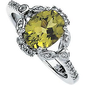 14K White Gold Diamond Semi Mount Engagement Ringwhite 