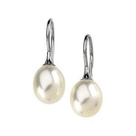 14K White Gold Pearl Earringswhite 