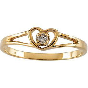 14K Yellow Gold Children's Diamond Ringyellow 