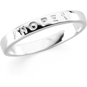 Sterling Silver Breast Cancer Awareness "Hope" Ring - Size 6sterling 